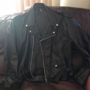 Black Leather Jacket Leathercraft Size 48